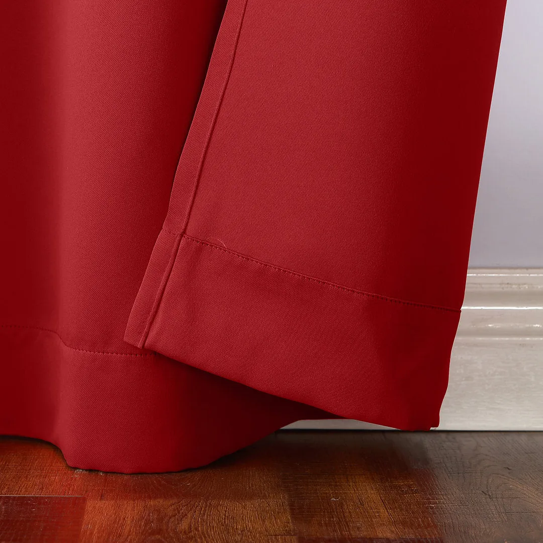 Wayfair Basics Blackout Grommet Curtain Panel Wayfair Basics® Curtain Color: Red Size per Panel: 54" W x 95" L