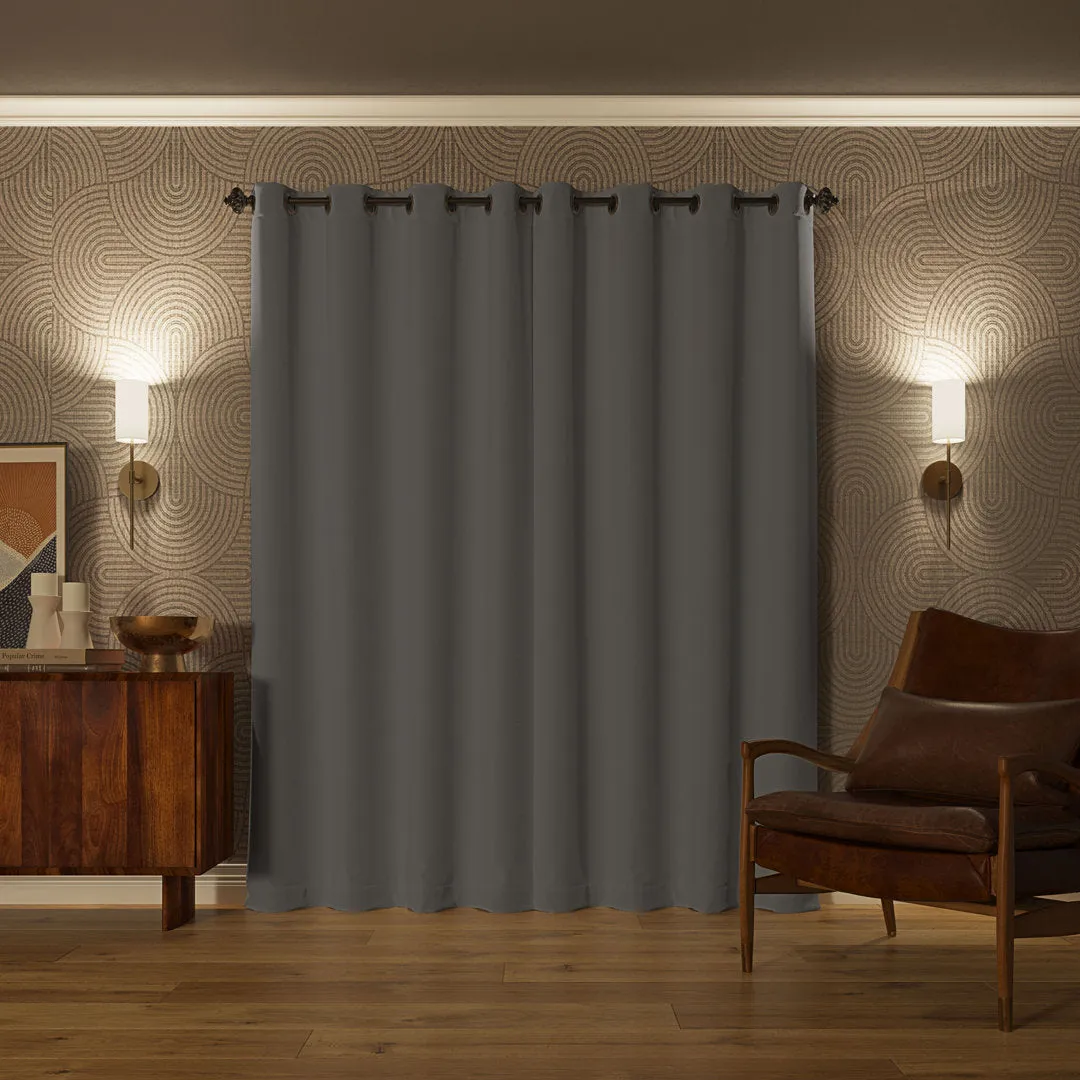Wayfair Basics Blackout Grommet Curtain Panel Wayfair Basics® Curtain Color: Silver Gray Size per Panel: 54" W x 84" L