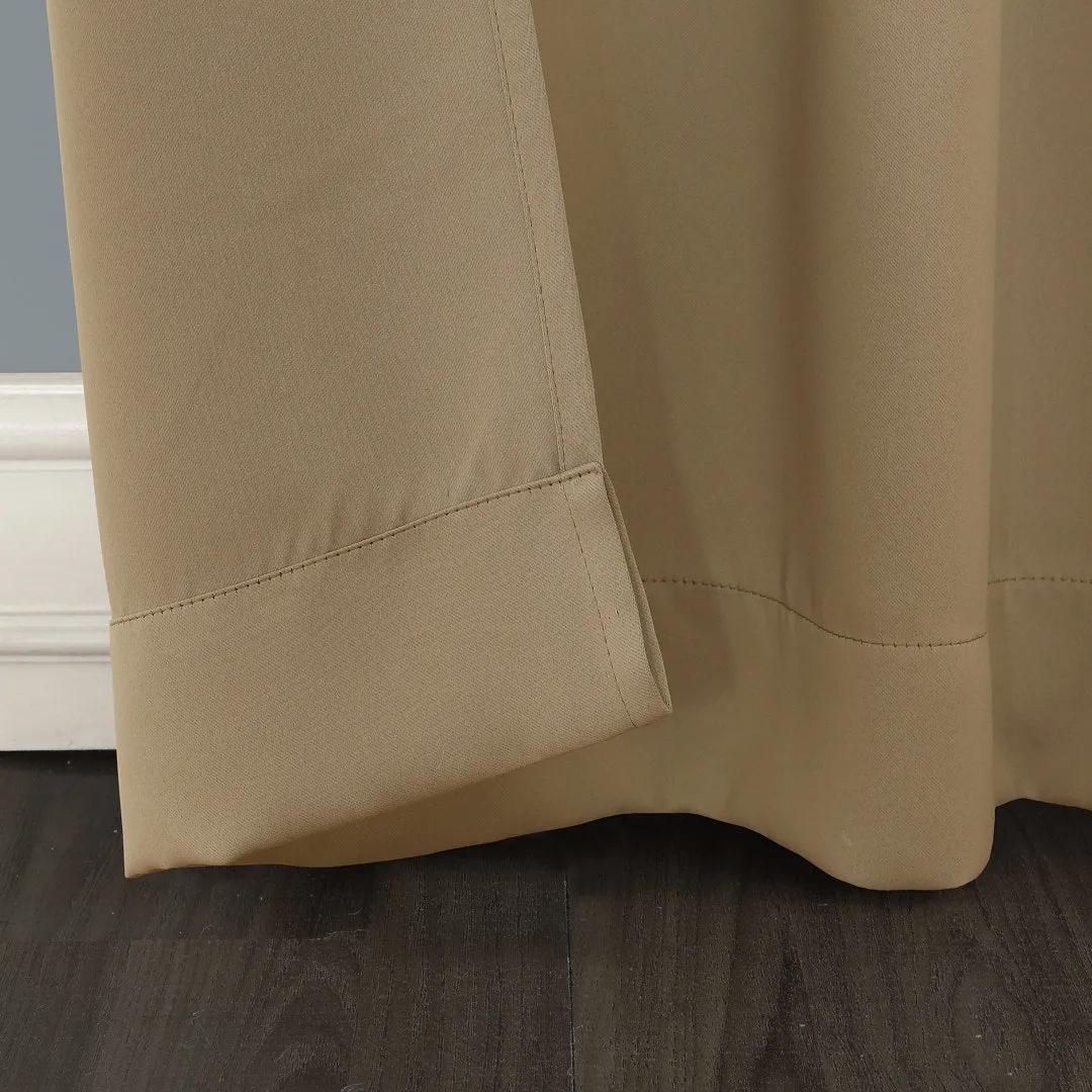 Wayfair Basics Blackout Grommet Curtain Panel Wayfair Basics® Curtain Color: Taupe Size per Panel: 40" W x 108" L