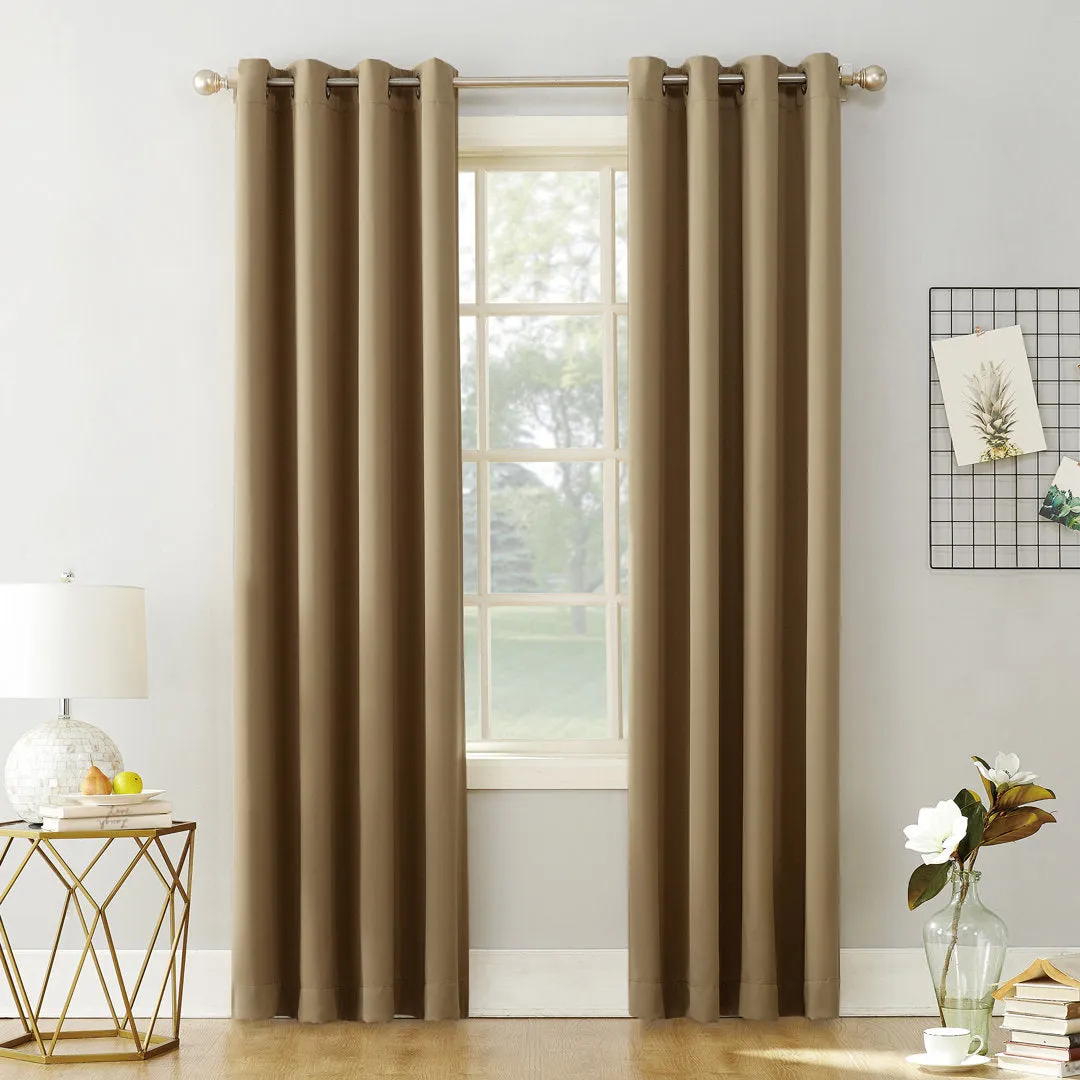 Wayfair Basics Blackout Grommet Curtain Panel Wayfair Basics® Curtain Color: Taupe Size per Panel: 40" W x 108" L