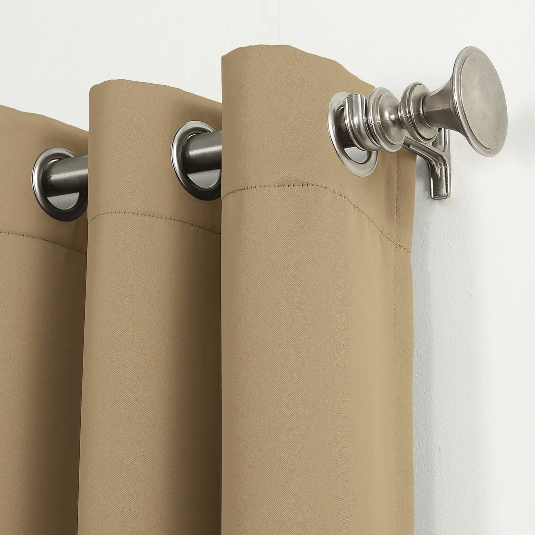 Wayfair Basics Blackout Grommet Curtain Panel Wayfair Basics® Curtain Color: Taupe Size per Panel: 40" W x 108" L