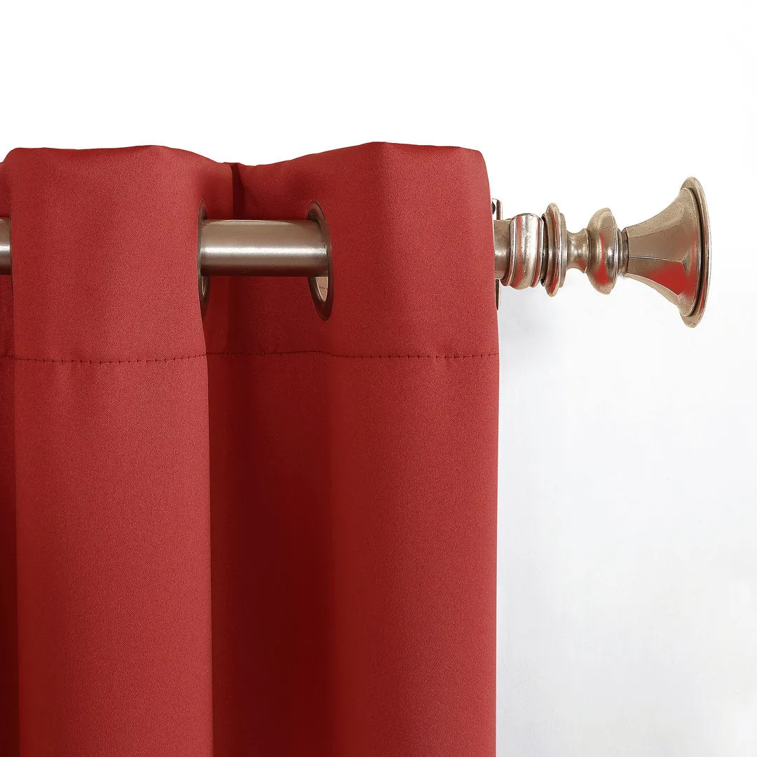Wayfair Basics Room Darkening Grommet Curtain Panel Wayfair Basics® Curtain Color: Brick Size per Panel: 54" W x 54" L