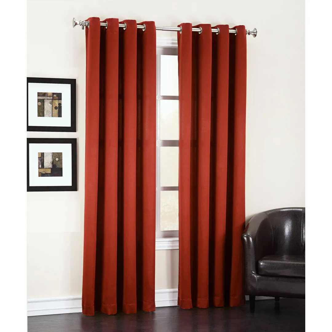Wayfair Basics Room Darkening Grommet Curtain Panel Wayfair Basics® Curtain Color: Brick Size per Panel: 54" W x 54" L
