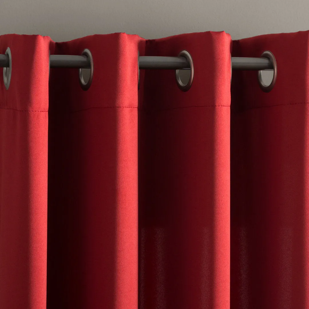Wayfair Basics Room Darkening Grommet Curtain Panel Wayfair Basics® Curtain Color: Brick Size per Panel: 54" W x 54" L