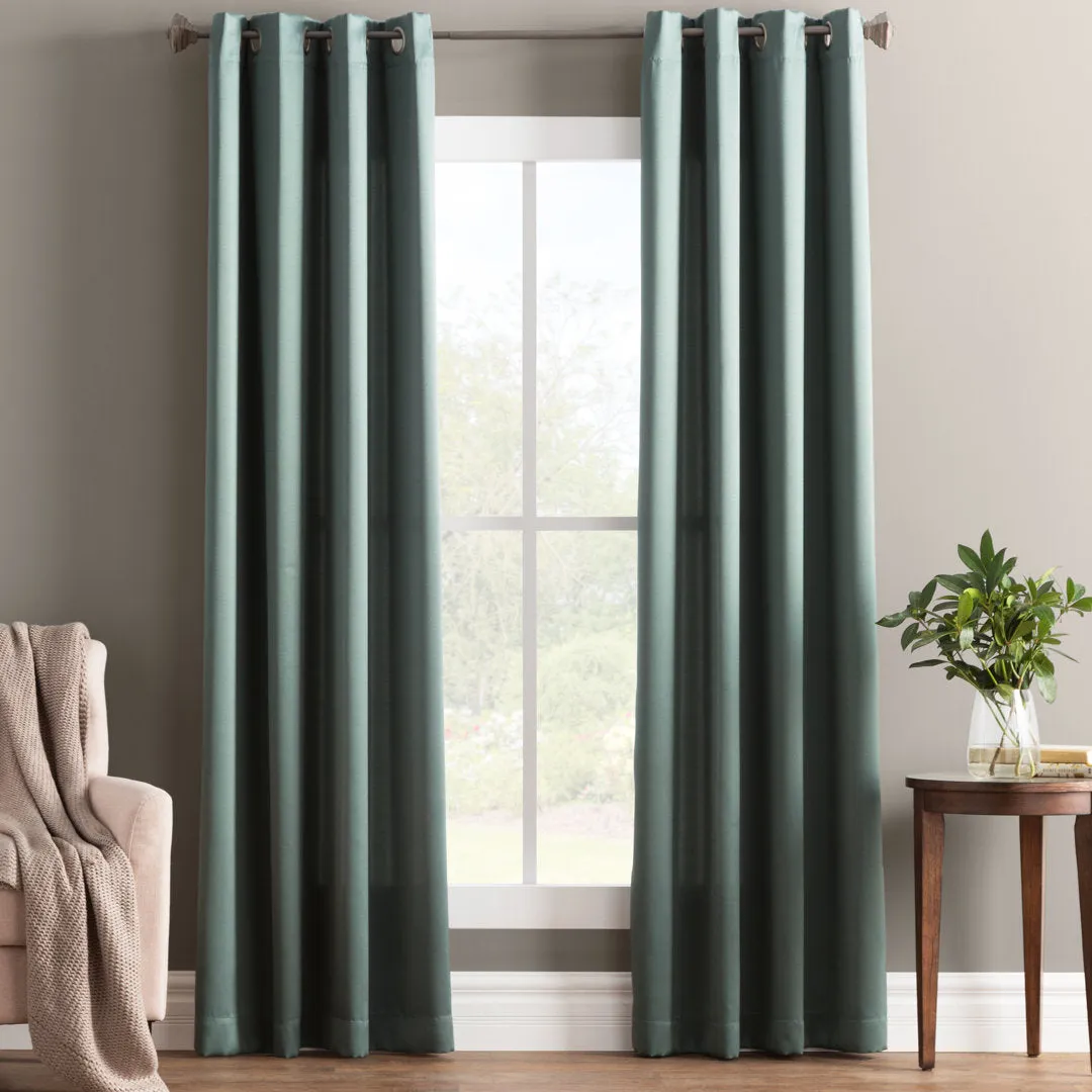 Wayfair Basics Room Darkening Grommet Curtain Panel Wayfair Basics® Curtain Color: Everglade Size per Panel: 54" W x 63" L