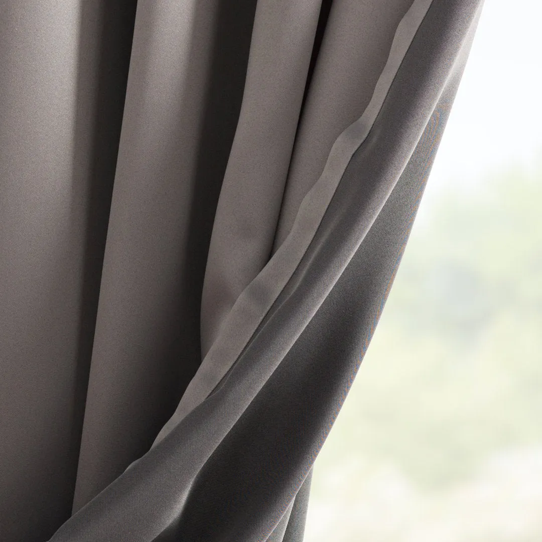 Wayfair Basics Room Darkening Grommet Curtain Panel Wayfair Basics® Curtain Color: Gray Size per Panel: 40" W x 63" L