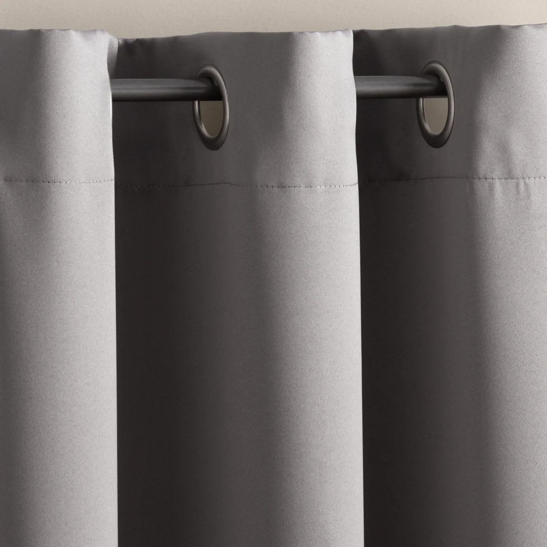 Wayfair Basics Room Darkening Grommet Curtain Panel Wayfair Basics® Curtain Color: Gray Size per Panel: 40" W x 63" L