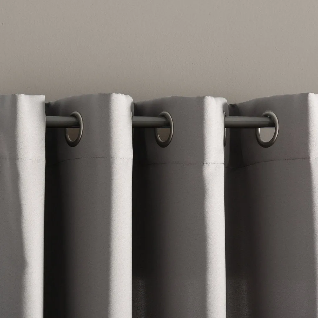 Wayfair Basics Room Darkening Grommet Curtain Panel Wayfair Basics® Curtain Color: Gray Size per Panel: 40" W x 63" L