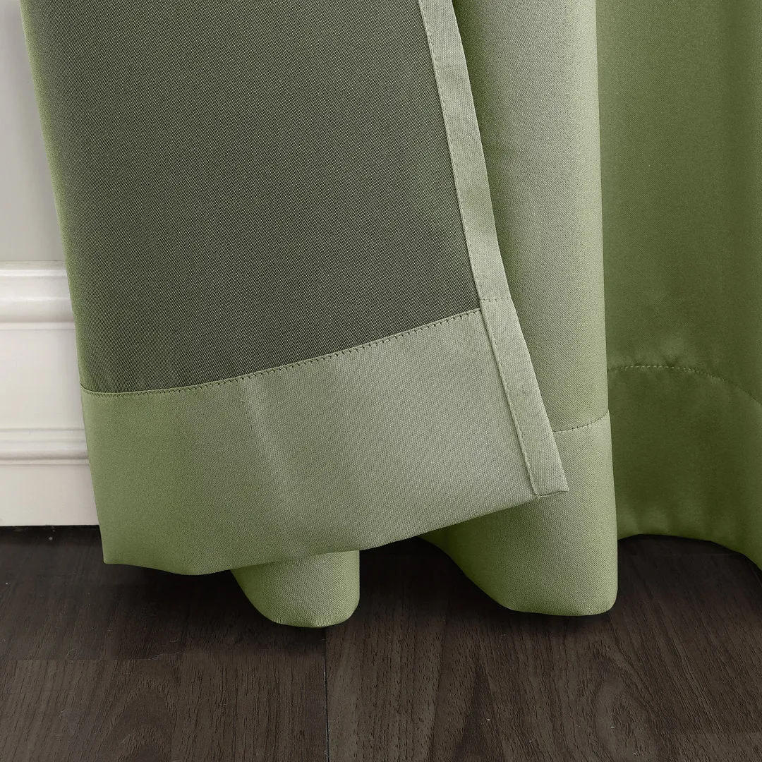 Wayfair Basics Room Darkening Grommet Curtain Panel Wayfair Basics® Curtain Color: Sage Green Size per Panel: 54" W x 95" L