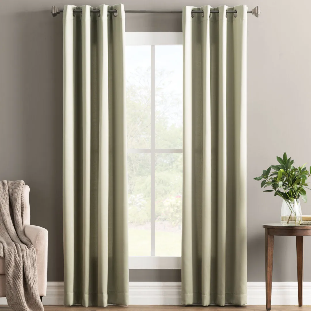 Wayfair Basics Room Darkening Grommet Curtain Panel Wayfair Basics® Curtain Color: Sage Green Size per Panel: 54" W x 95" L