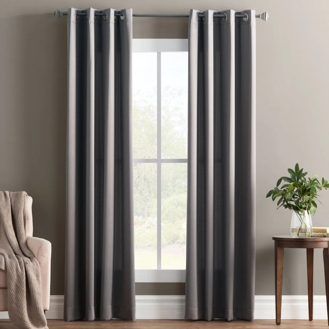 Wayfair Basics Room Darkening Grommet Curtain Panel Wayfair Basics® Curtain Color: Steel Size per Panel: 54" W x 54" L