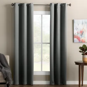Wayfair Basics Room Darkening Grommet Curtain Panel Wayfair Basics® Curtain Color: Steel Size per Panel: 54" W x 54" L