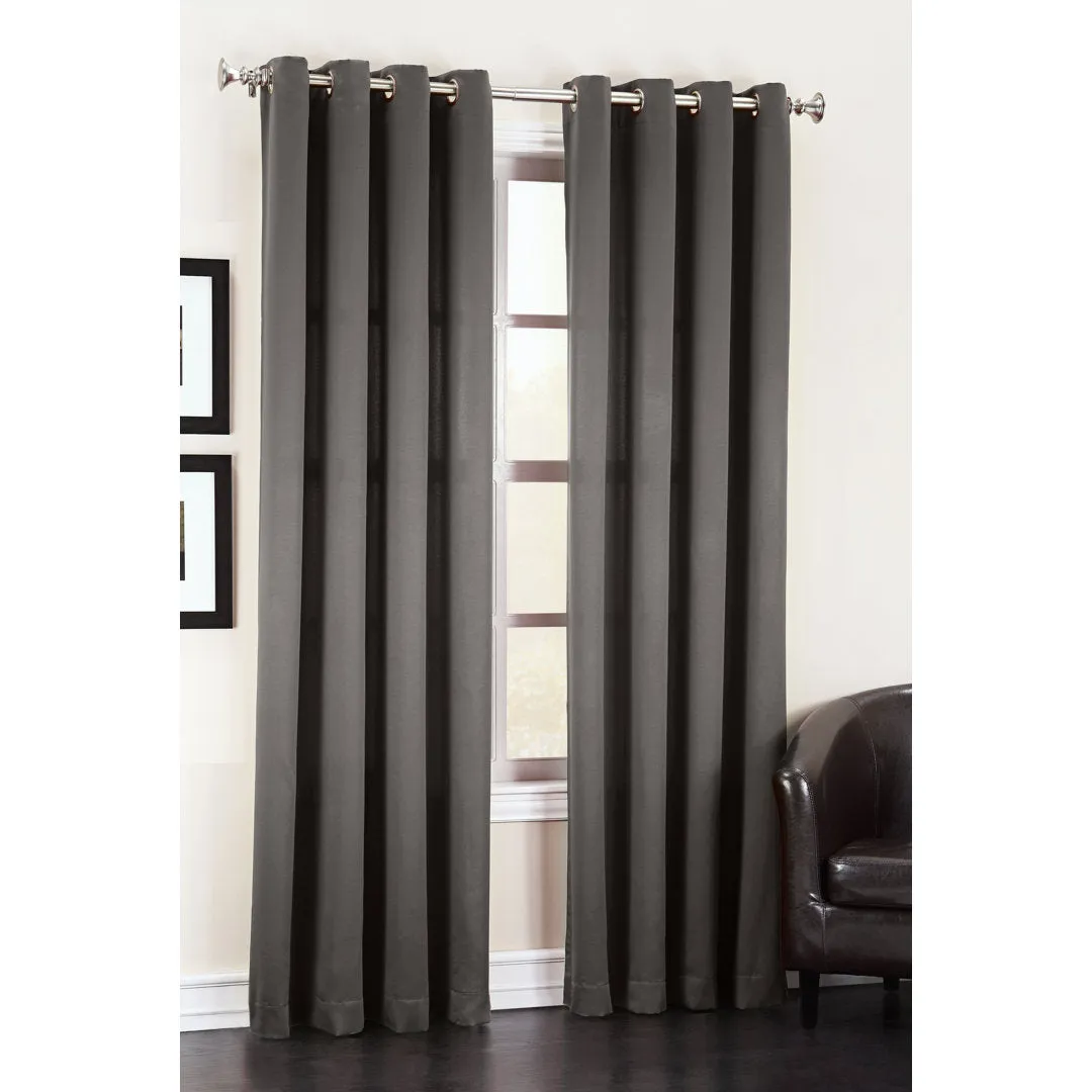 Wayfair Basics Room Darkening Grommet Curtain Panel Wayfair Basics® Curtain Color: Steel Size per Panel: 54" W x 54" L