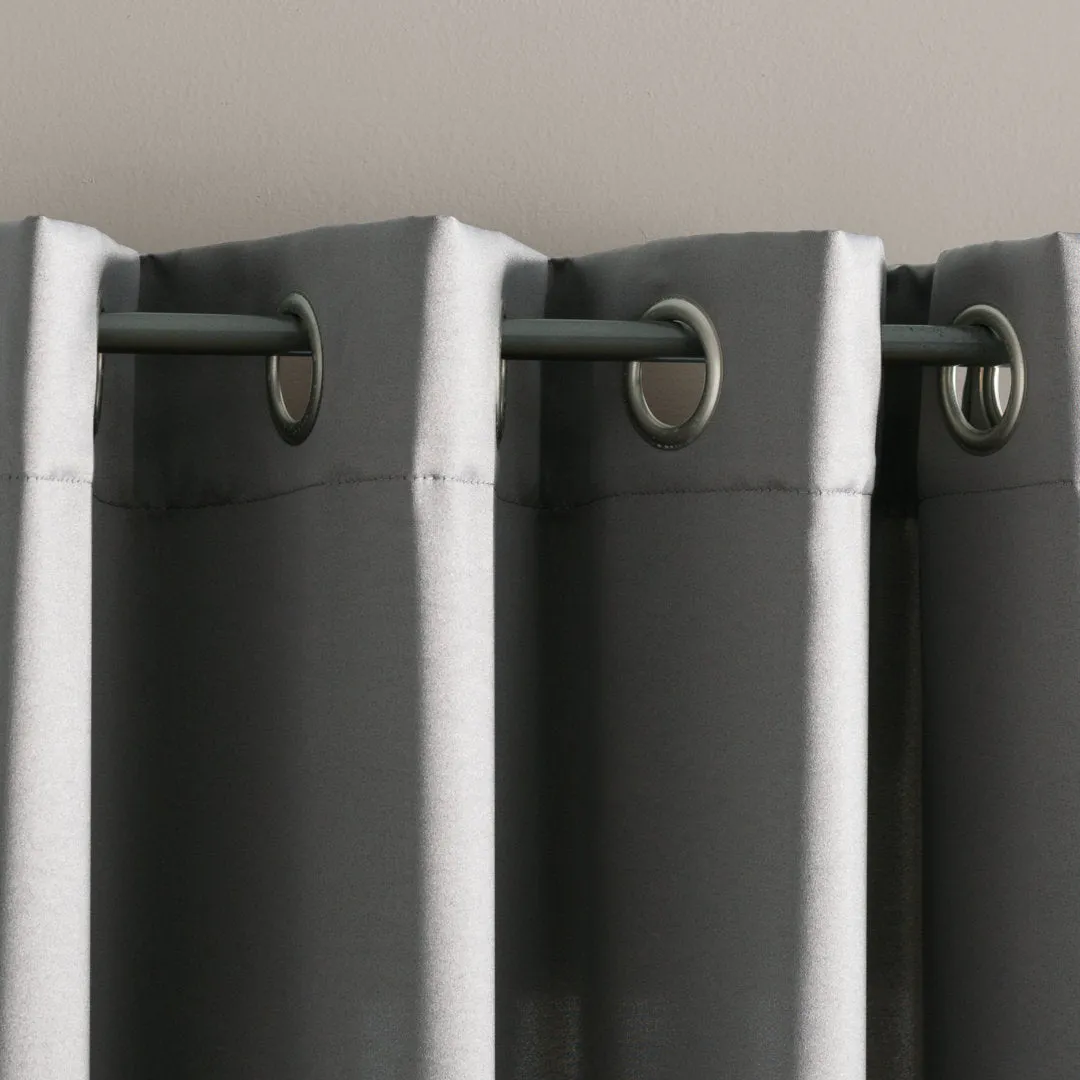 Wayfair Basics Room Darkening Grommet Curtain Panel Wayfair Basics® Curtain Color: Steel Size per Panel: 54" W x 54" L