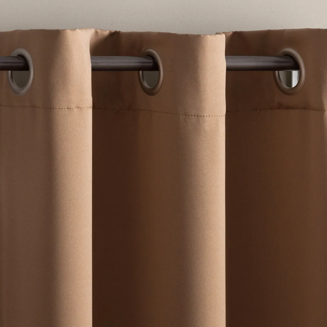 Wayfair Basics Room Darkening Grommet Curtain Panel Wayfair Basics® Curtain Color: Taupe Size per Panel: 54" W x 63" L