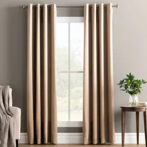 Wayfair Basics Room Darkening Grommet Curtain Panel Wayfair Basics® Curtain Color: Taupe Size per Panel: 54" W x 63" L