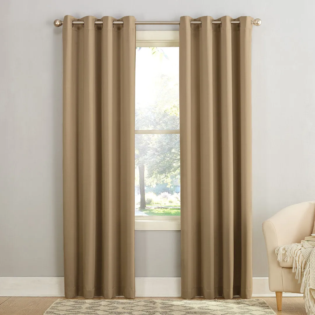 Wayfair Basics Room Darkening Grommet Curtain Panel Wayfair Basics® Curtain Color: Taupe Size per Panel: 54" W x 63" L
