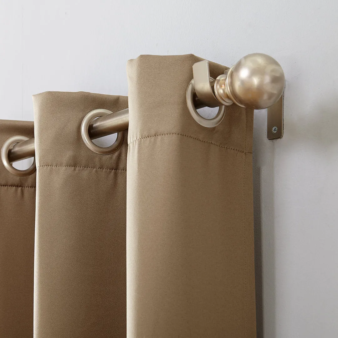 Wayfair Basics Room Darkening Grommet Curtain Panel Wayfair Basics® Curtain Color: Taupe Size per Panel: 54" W x 63" L