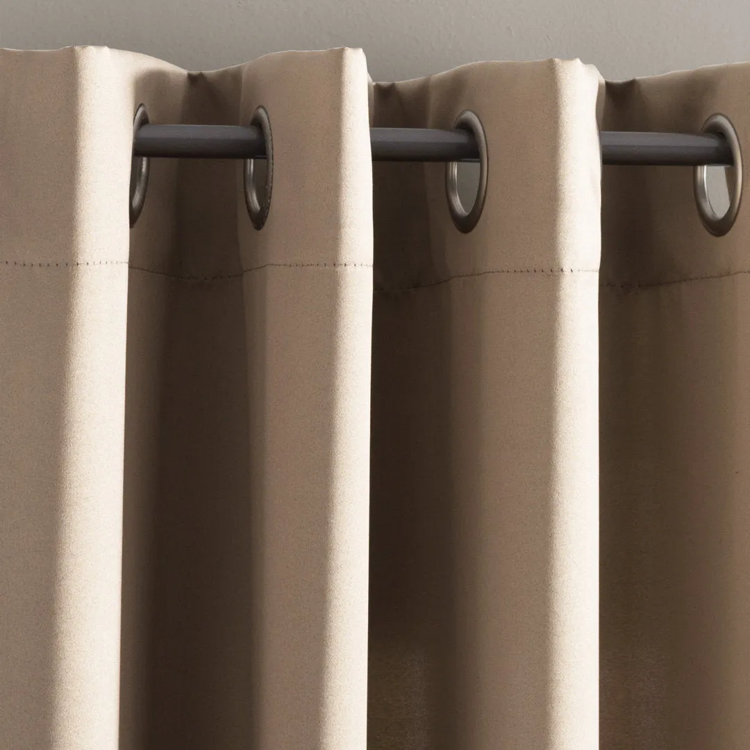 Wayfair Basics Room Darkening Grommet Curtain Panel Wayfair Basics® Curtain Color: Taupe Size per Panel: 54" W x 63" L
