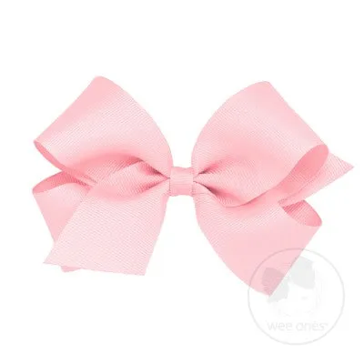 Wee Ones Medium Solid Grosgrain Bow (Plain Wrap)
