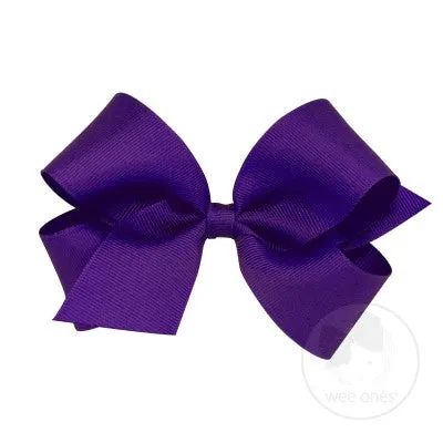 Wee Ones Medium Solid Grosgrain Bow (Plain Wrap)