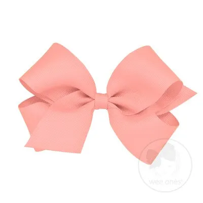 Wee Ones Medium Solid Grosgrain Bow (Plain Wrap)
