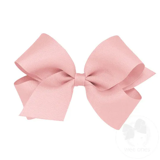 Wee Ones Medium Solid Grosgrain Bow (Plain Wrap)