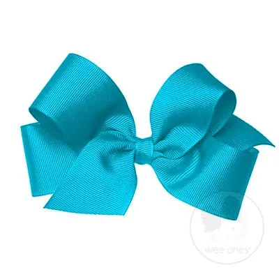 Wee Ones Medium Solid Grosgrain Bow (Plain Wrap)