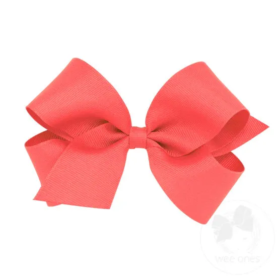 Wee Ones Medium Solid Grosgrain Bow (Plain Wrap)