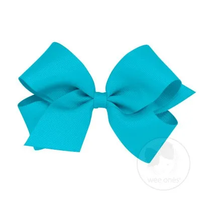 Wee Ones Medium Solid Grosgrain Bow (Plain Wrap)