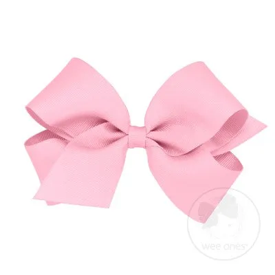 Wee Ones Medium Solid Grosgrain Bow (Plain Wrap)