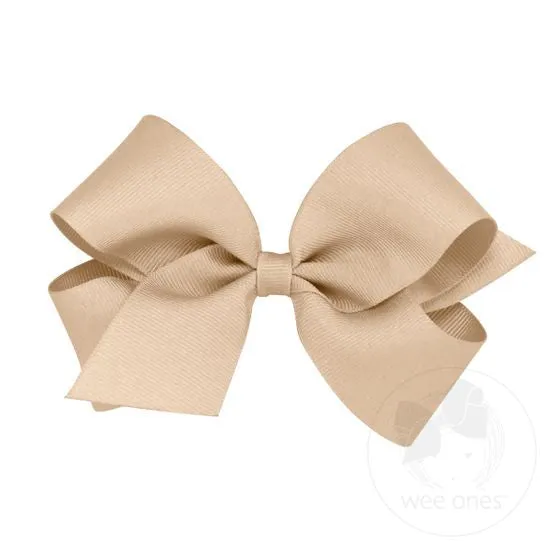 Wee Ones Medium Solid Grosgrain Bow (Plain Wrap)