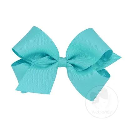Wee Ones Medium Solid Grosgrain Bow (Plain Wrap)