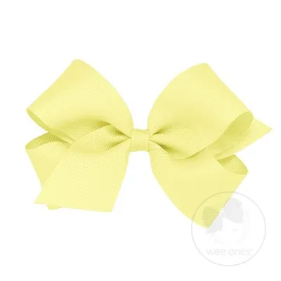 Wee Ones Medium Solid Grosgrain Bow (Plain Wrap)