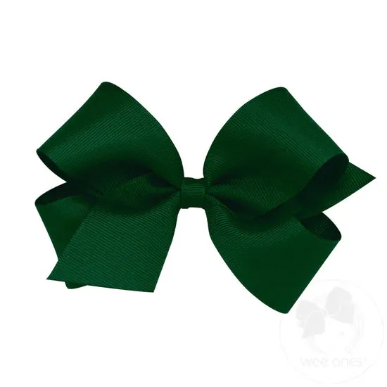 Wee Ones Medium Solid Grosgrain Bow (Plain Wrap)