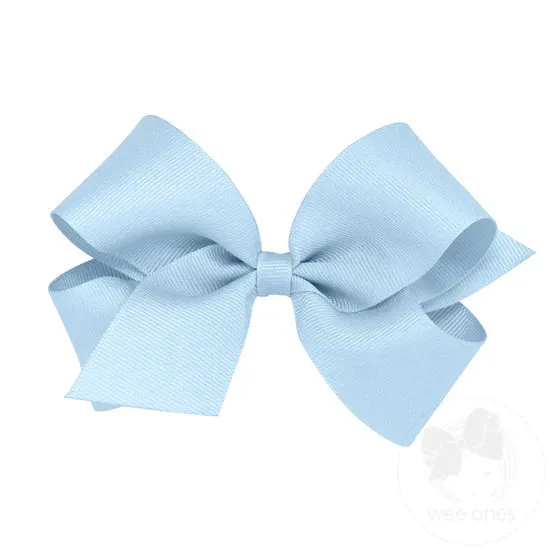 Wee Ones Medium Solid Grosgrain Bow (Plain Wrap)