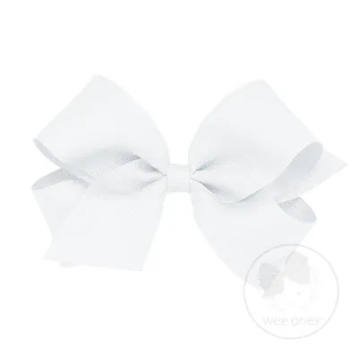Wee Ones Medium Solid Grosgrain Bow (Plain Wrap)