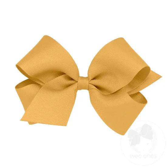 Wee Ones Medium Solid Grosgrain Bow (Plain Wrap)