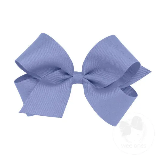 Wee Ones Medium Solid Grosgrain Bow (Plain Wrap)