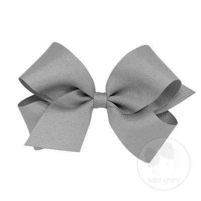 Wee Ones Medium Solid Grosgrain Bow (Plain Wrap)