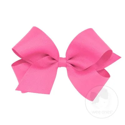 Wee Ones Medium Solid Grosgrain Bow (Plain Wrap)