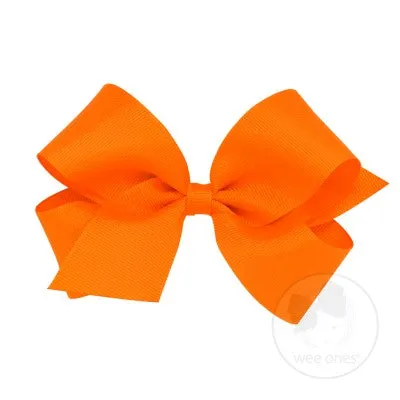 Wee Ones Medium Solid Grosgrain Bow (Plain Wrap)