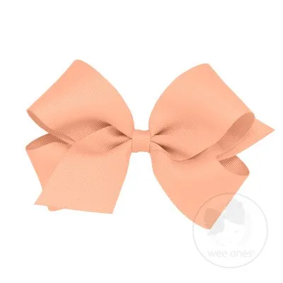Wee Ones Medium Solid Grosgrain Bow (Plain Wrap)