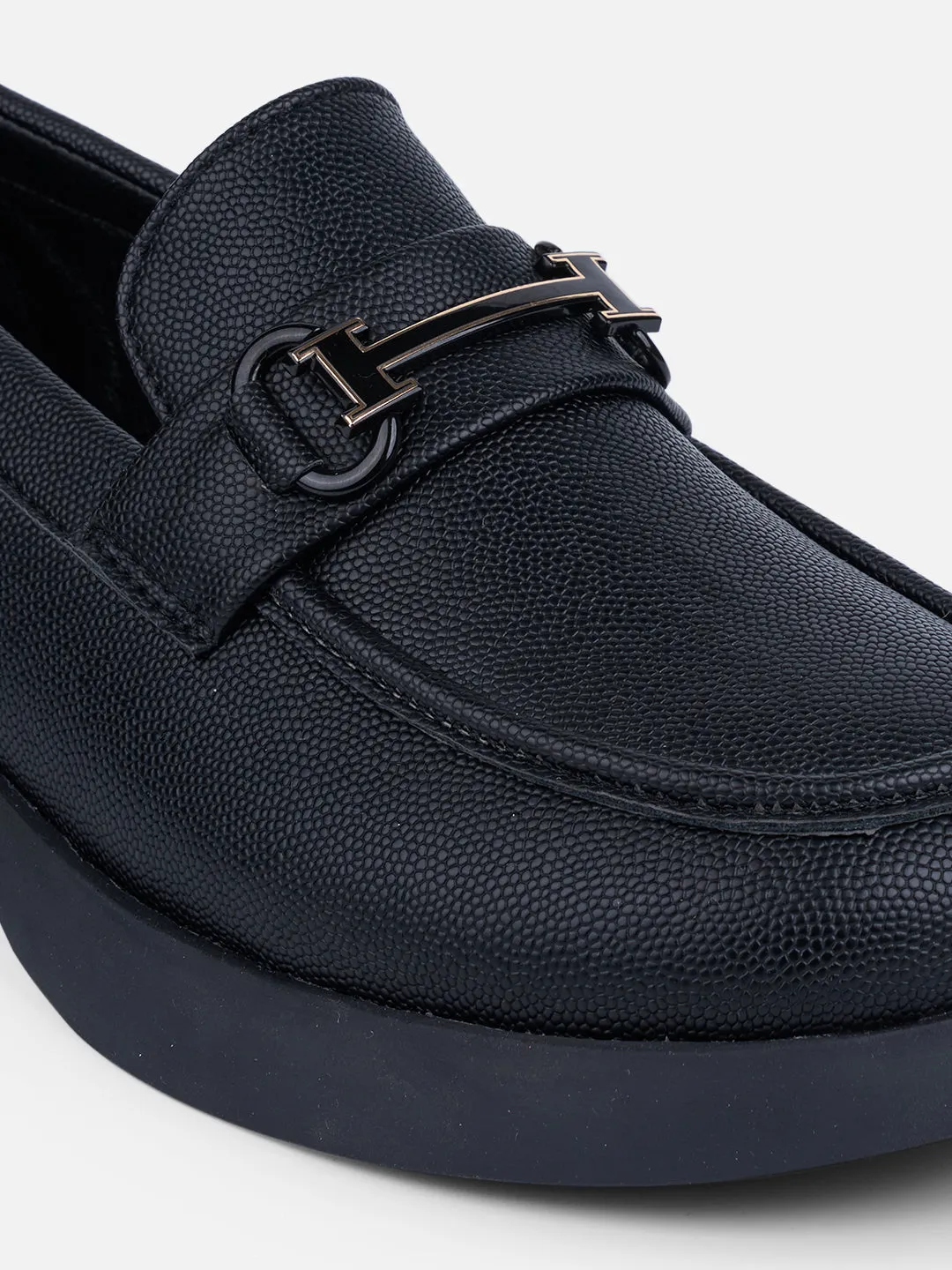 Women's Black Block Heel Slip On (IU2004)