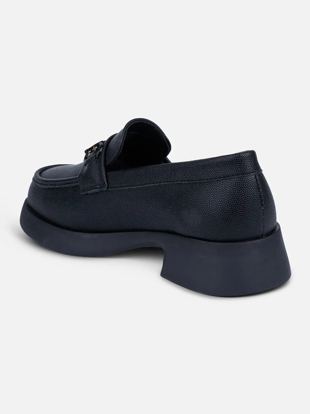 Women's Black Block Heel Slip On (IU2004)