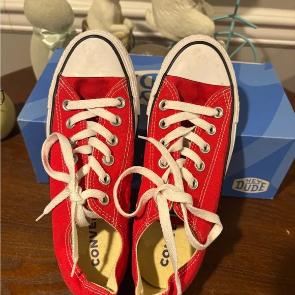 Women's Converse Red Sneakers - Size 6.5 worn 1 day