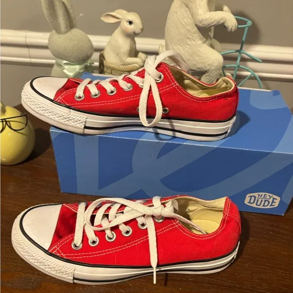 Women's Converse Red Sneakers - Size 6.5 worn 1 day
