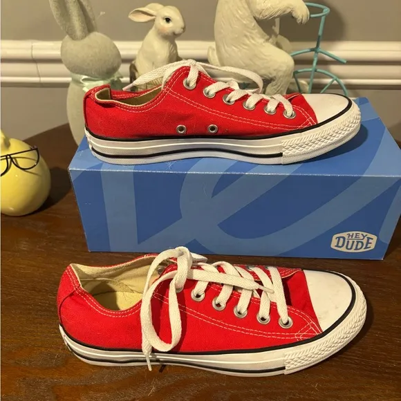Women's Converse Red Sneakers - Size 6.5 worn 1 day