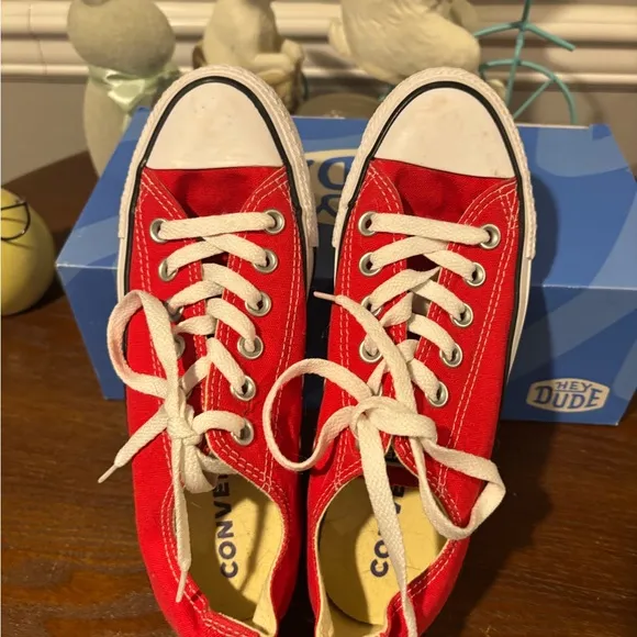 Women's Converse Red Sneakers - Size 6.5 worn 1 day