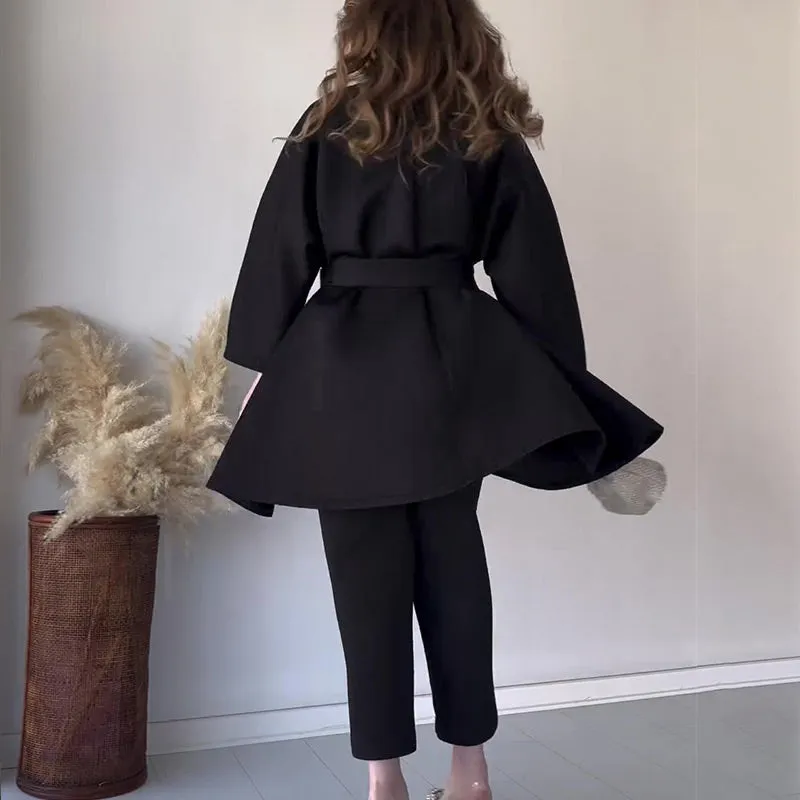 💖Women's Elegant Solid Top & Pants Two-Piece Set